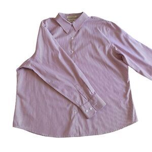 Eddie Bauer Wrinkle Resistant Red & White Stripes Shirt